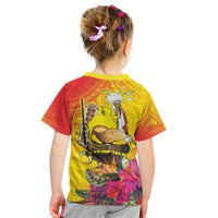 Papua New Guinea Cultural Tropical Flowers Kid T Shirt