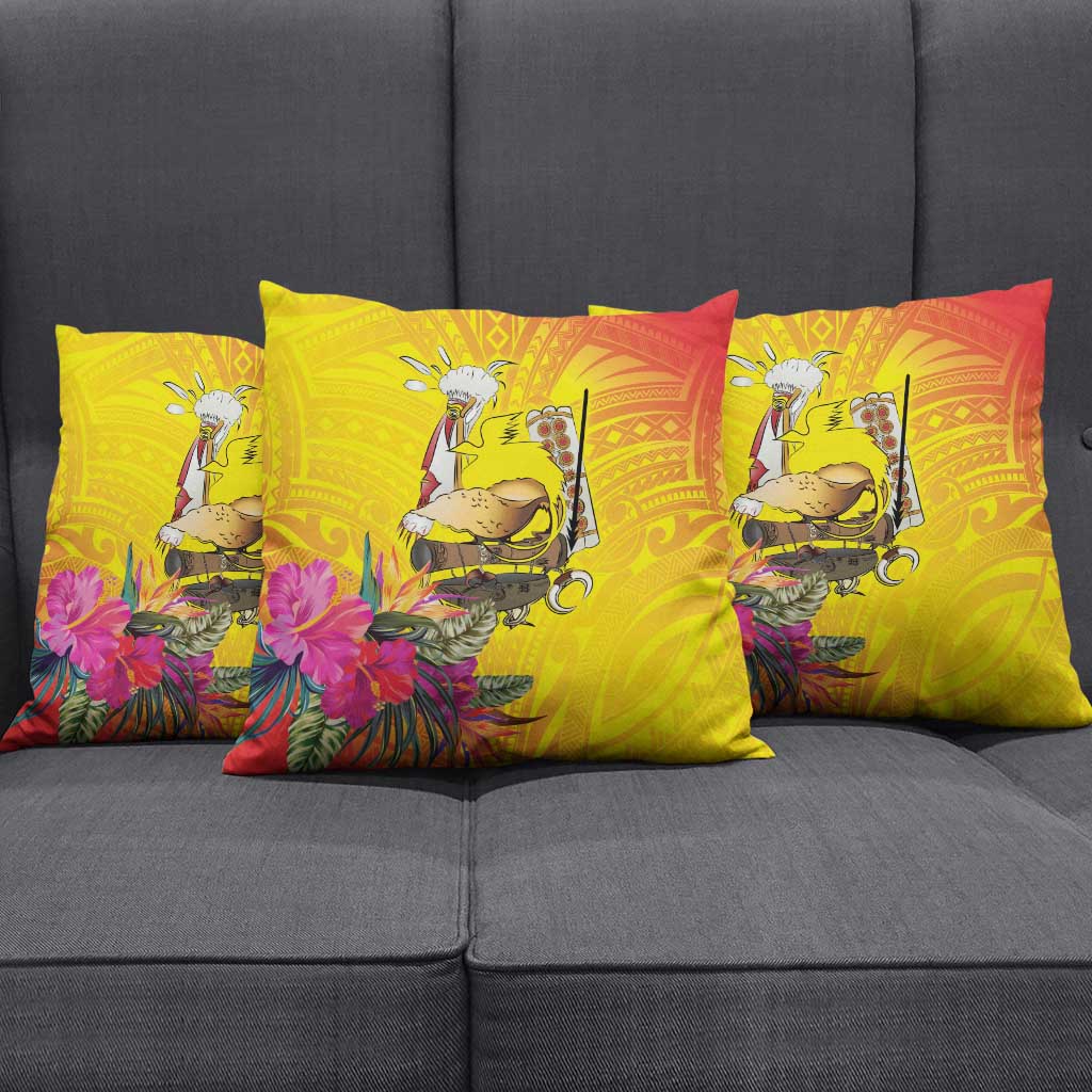 Papua New Guinea Cultural Tropical Flowers Pillow Cover - Polynesian Pride