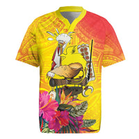 Papua New Guinea Cultural Tropical Flowers Rugby Jersey