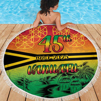 Hapi 45th Indipendens Dei Vanuatu Beach Blanket Yumi 1980 with Vanuatuan Beach Landscape
