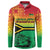 Hapi 45th Indipendens Dei Vanuatu Button Sweatshirt Yumi 1980 with Vanuatuan Beach Landscape