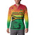 Hapi 45th Indipendens Dei Vanuatu Button Sweatshirt Yumi 1980 with Vanuatuan Beach Landscape