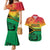 Hapi 45th Indipendens Dei Vanuatu Couples Matching Mermaid Dress and Hawaiian Shirt Yumi 1980 with Vanuatuan Beach Landscape