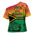 Hapi 45th Indipendens Dei Vanuatu Cross Shoulder Shirt Yumi 1980 with Vanuatuan Beach Landscape - Polynesian Pride