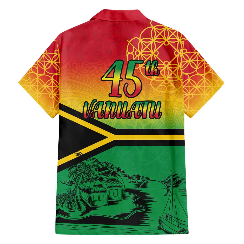 Hapi 45th Indipendens Dei Vanuatu Hawaiian Shirt Yumi 1980 with Vanuatuan Beach Landscape LT9 - Polynesian Pride