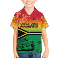 Hapi 45th Indipendens Dei Vanuatu Hawaiian Shirt Yumi 1980 with Vanuatuan Beach Landscape LT9 - Polynesian Pride