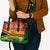 Hapi 45th Indipendens Dei Vanuatu Leather Bag Yumi 1980 with Vanuatuan Beach Landscape - Polynesian Pride