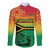 Hapi 45th Indipendens Dei Vanuatu Long Sleeve Button Shirt Yumi 1980 with Vanuatuan Beach Landscape