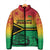 Hapi 45th Indipendens Dei Vanuatu Padded Jacket Yumi 1980 with Vanuatuan Beach Landscape - Polynesian Pride