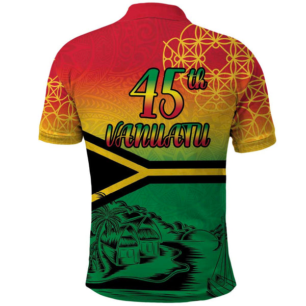 Hapi 45th Indipendens Dei Vanuatu Polo Shirt Yumi 1980 with Vanuatuan ...