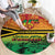 Hapi 45th Indipendens Dei Vanuatu Round Carpet Yumi 1980 with Vanuatuan Beach Landscape