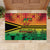 Hapi 45th Indipendens Dei Vanuatu Rubber Doormat Yumi 1980 with Vanuatuan Beach Landscape