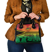 Hapi 45th Indipendens Dei Vanuatu Shoulder Handbag Yumi 1980 with Vanuatuan Beach Landscape