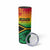 Hapi 45th Indipendens Dei Vanuatu Skinny Tumbler Yumi 1980 with Vanuatuan Beach Landscape