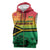 Hapi 45th Indipendens Dei Vanuatu Sleeveless Zip Hoodie Yumi 1980 with Vanuatuan Beach Landscape - Polynesian Pride