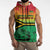 Hapi 45th Indipendens Dei Vanuatu Sleeveless Zip Hoodie Yumi 1980 with Vanuatuan Beach Landscape - Polynesian Pride