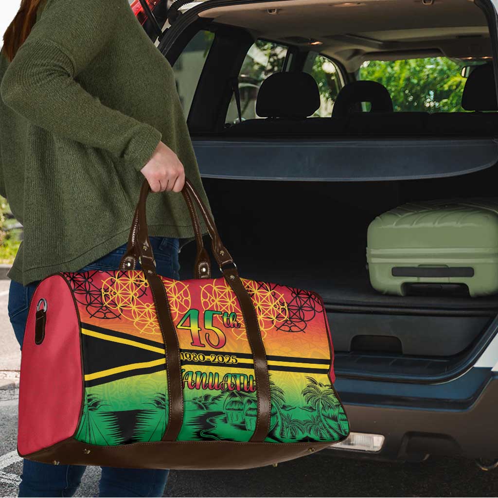 Hapi 45th Indipendens Dei Vanuatu Travel Bag Yumi 1980 with Vanuatuan Beach Landscape - Polynesian Pride