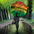 Hapi 45th Indipendens Dei Vanuatu Umbrella Yumi 1980 with Vanuatuan Beach Landscape - Polynesian Pride