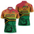 Hapi 45th Indipendens Dei Vanuatu Zipper Polo Shirt Yumi 1980 with Vanuatuan Beach Landscape - Polynesian Pride