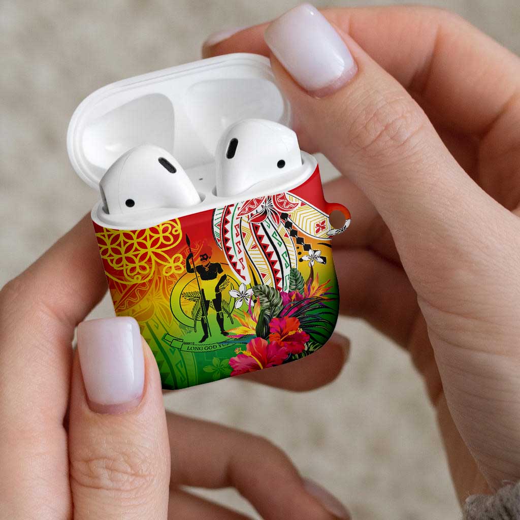 Vanuatu 45th Anniversary AirPods Case Polynesian with Sand Drawing Pattern - Polynesian Pride