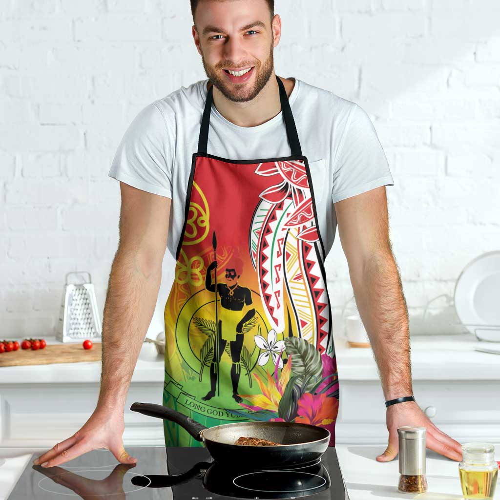 Vanuatu 45th Anniversary Apron Polynesian with Sand Drawing Pattern - Polynesian Pride