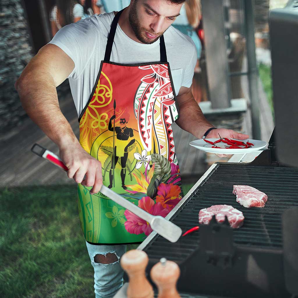 Vanuatu 45th Anniversary Apron Polynesian with Sand Drawing Pattern - Polynesian Pride