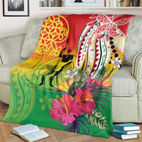 Vanuatu 45th Anniversary Blanket Polynesian with Sand Drawing Pattern