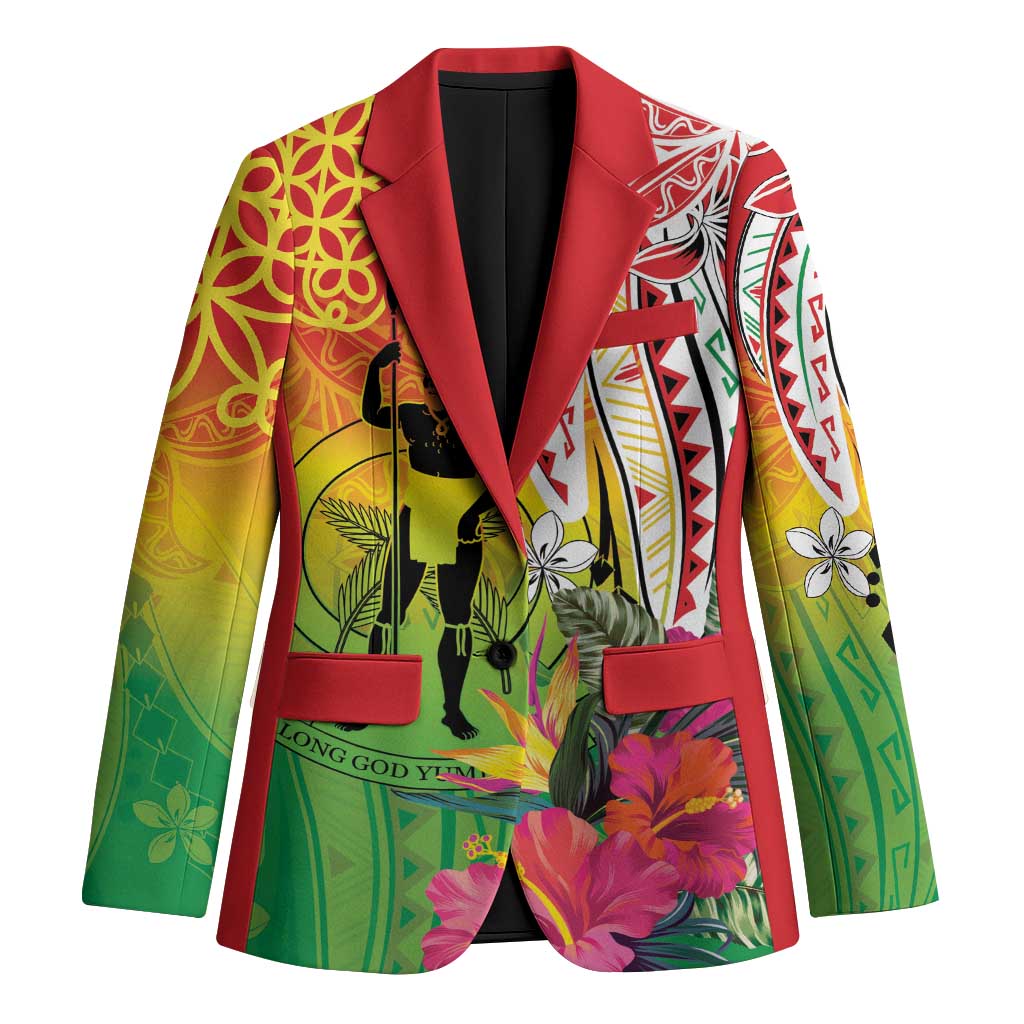 Vanuatu 45th Anniversary Blazer Polynesian with Sand Drawing Pattern - Polynesian Pride