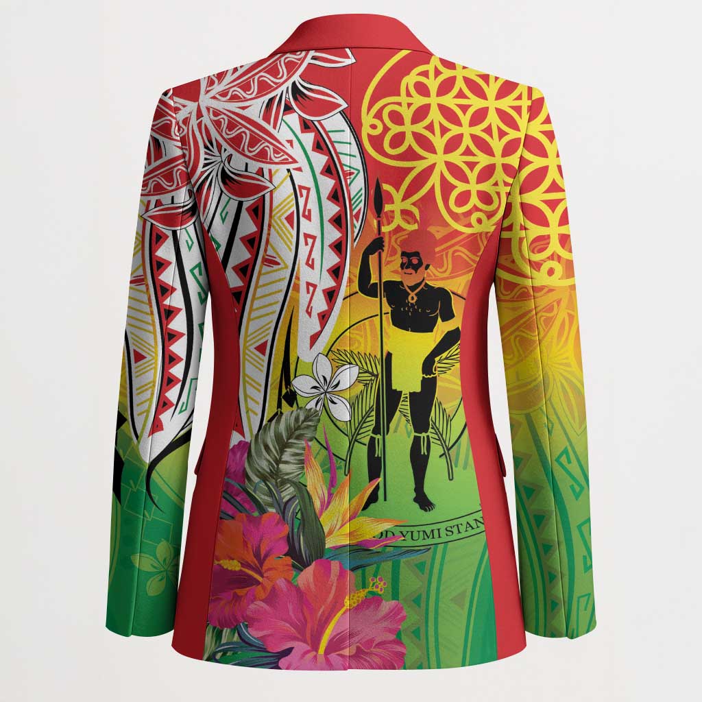 Vanuatu 45th Anniversary Blazer Polynesian with Sand Drawing Pattern - Polynesian Pride