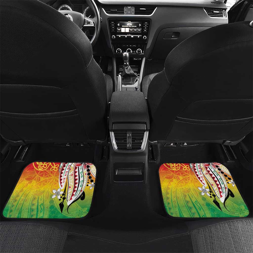 Vanuatu 45th Anniversary Car Mats Polynesian with Sand Drawing Pattern