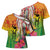 Vanuatu 45th Anniversary Cross Shoulder Shirt Polynesian with Sand Drawing Pattern - Polynesian Pride