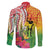 Vanuatu 45th Anniversary Family Matching Puletasi and Hawaiian Shirt Polynesian with Sand Drawing Pattern