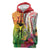 Vanuatu 45th Anniversary Sleeveless Zip Hoodie Polynesian with Sand Drawing Pattern - Polynesian Pride
