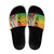 Vanuatu 45th Anniversary Slide Sandals Polynesian with Sand Drawing Pattern - Polynesian Pride