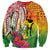 Vanuatu 45th Anniversary Sweatshirt Polynesian with Sand Drawing Pattern