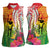 Vanuatu 45th Anniversary Women Sleeveless Polo Shirt Polynesian with Sand Drawing Pattern