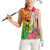 Vanuatu 45th Anniversary Women Sleeveless Polo Shirt Polynesian with Sand Drawing Pattern