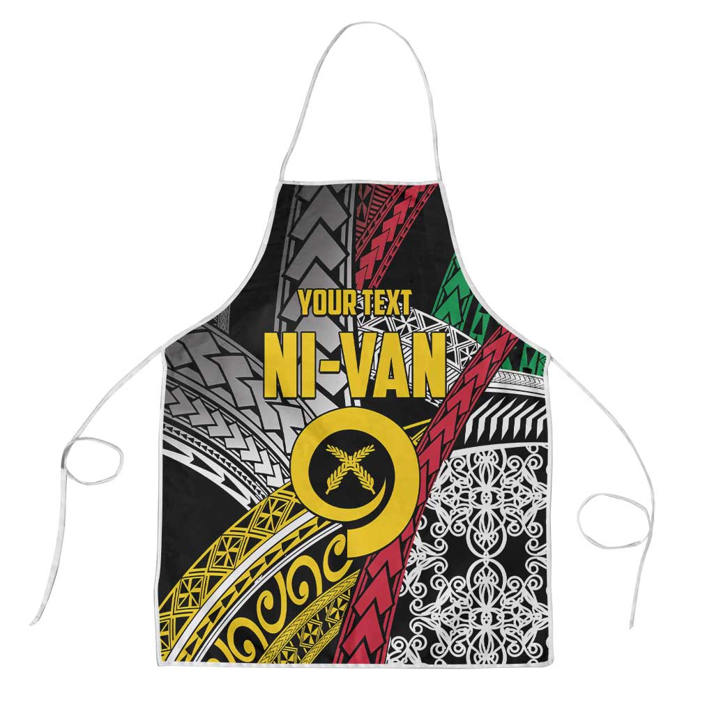 Vanuatu Proud to be Ni-van Personalised Apron with Mutis En Atan Patterns - Polynesian Pride