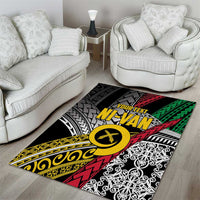 Vanuatu Proud to be Ni-van Personalised Area Rug with Mutis En Atan Patterns