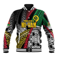 Vanuatu Proud to be Ni-van Personalised Baseball Jacket with Mutis En Atan Patterns