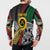 Vanuatu Proud to be Ni-van Personalised Button Sweatshirt with Mutis En Atan Patterns