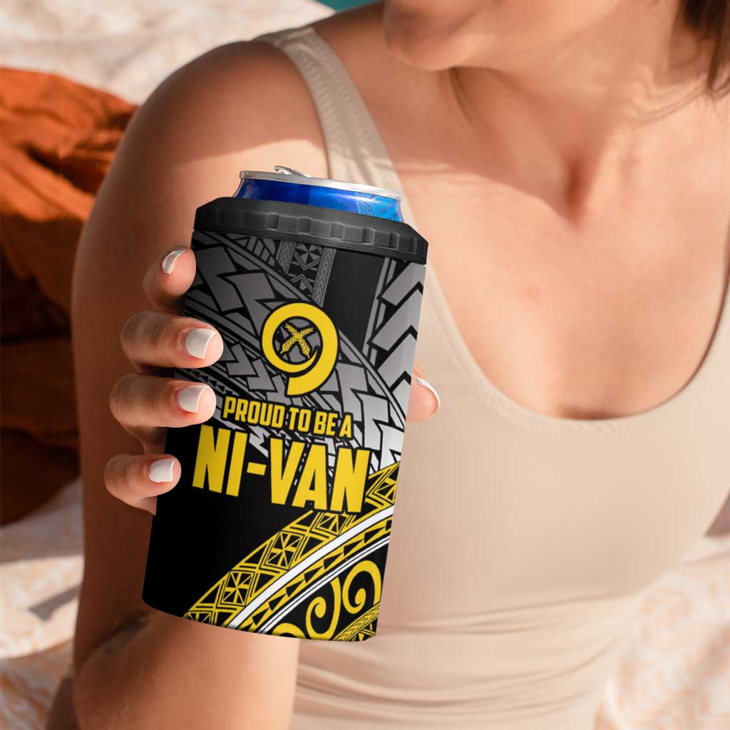 Vanuatu Proud to be Ni-van Personalised 4 in 1 Can Cooler Tumbler with Mutis En Atan Patterns