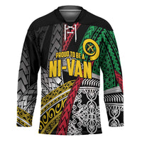 Vanuatu Proud to be Ni-van Personalised Hockey Jersey with Mutis En Atan Patterns - Polynesian Pride
