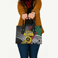 Vanuatu Proud to be Ni-van Personalised Leather Bag with Mutis En Atan Patterns - Polynesian Pride