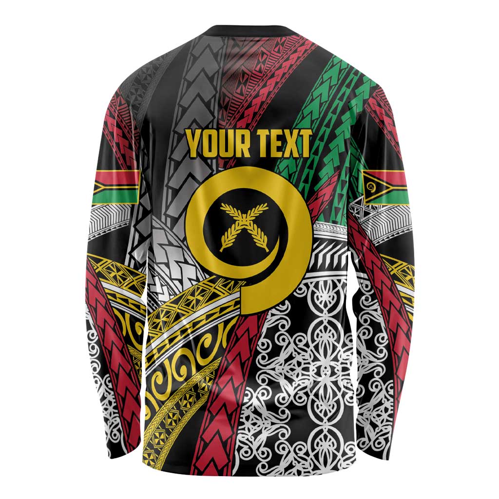 Vanuatu Proud to be Ni-van Personalised Long Sleeve Shirt with Mutis En Atan Patterns