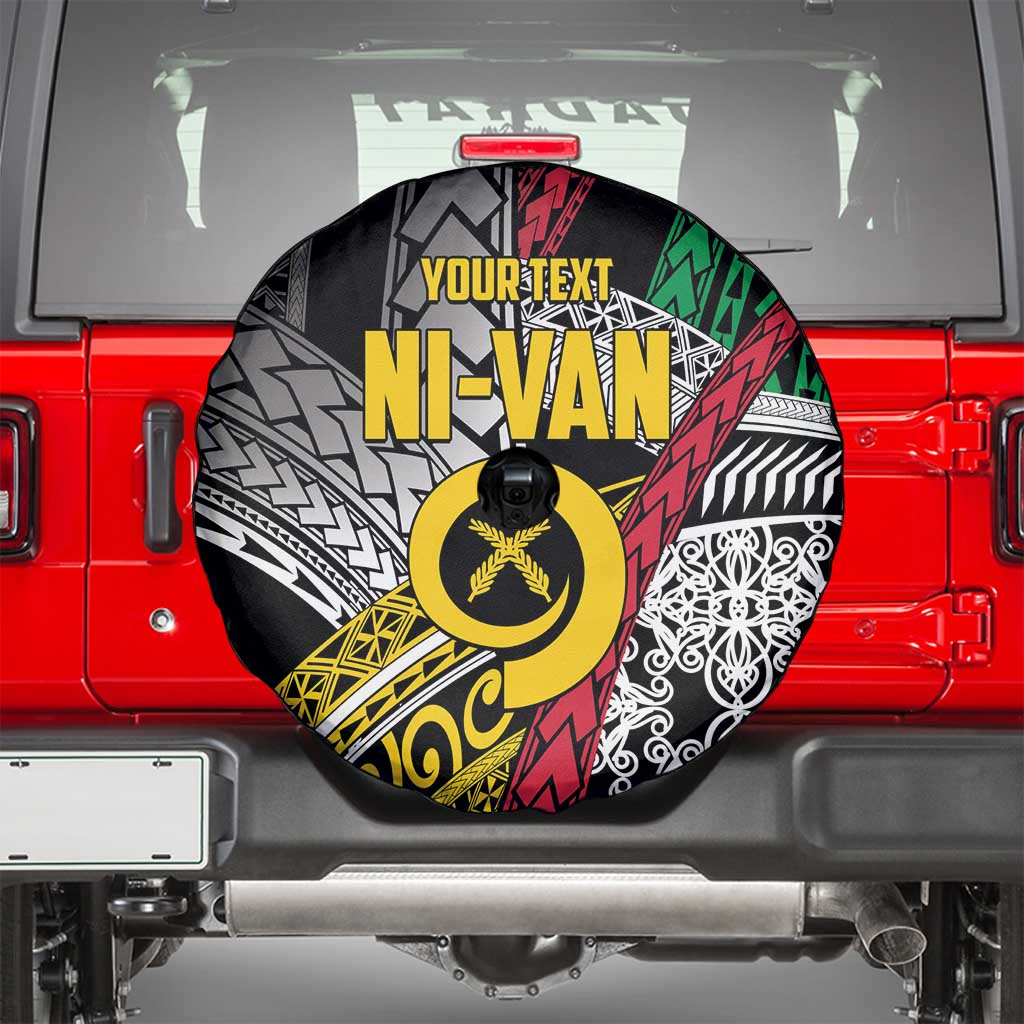 Vanuatu Proud to be Ni-van Personalised Spare Tire Cover with Mutis En Atan Patterns