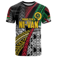 Vanuatu Proud to be Ni-van Personalised T Shirt with Mutis En Atan Patterns