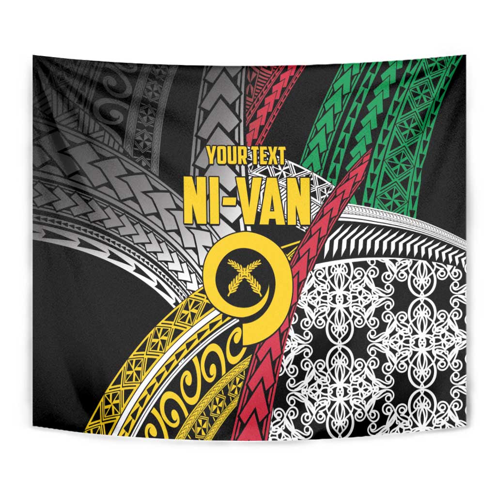 Vanuatu Proud to be Ni-van Personalised Tapestry with Mutis En Atan Patterns