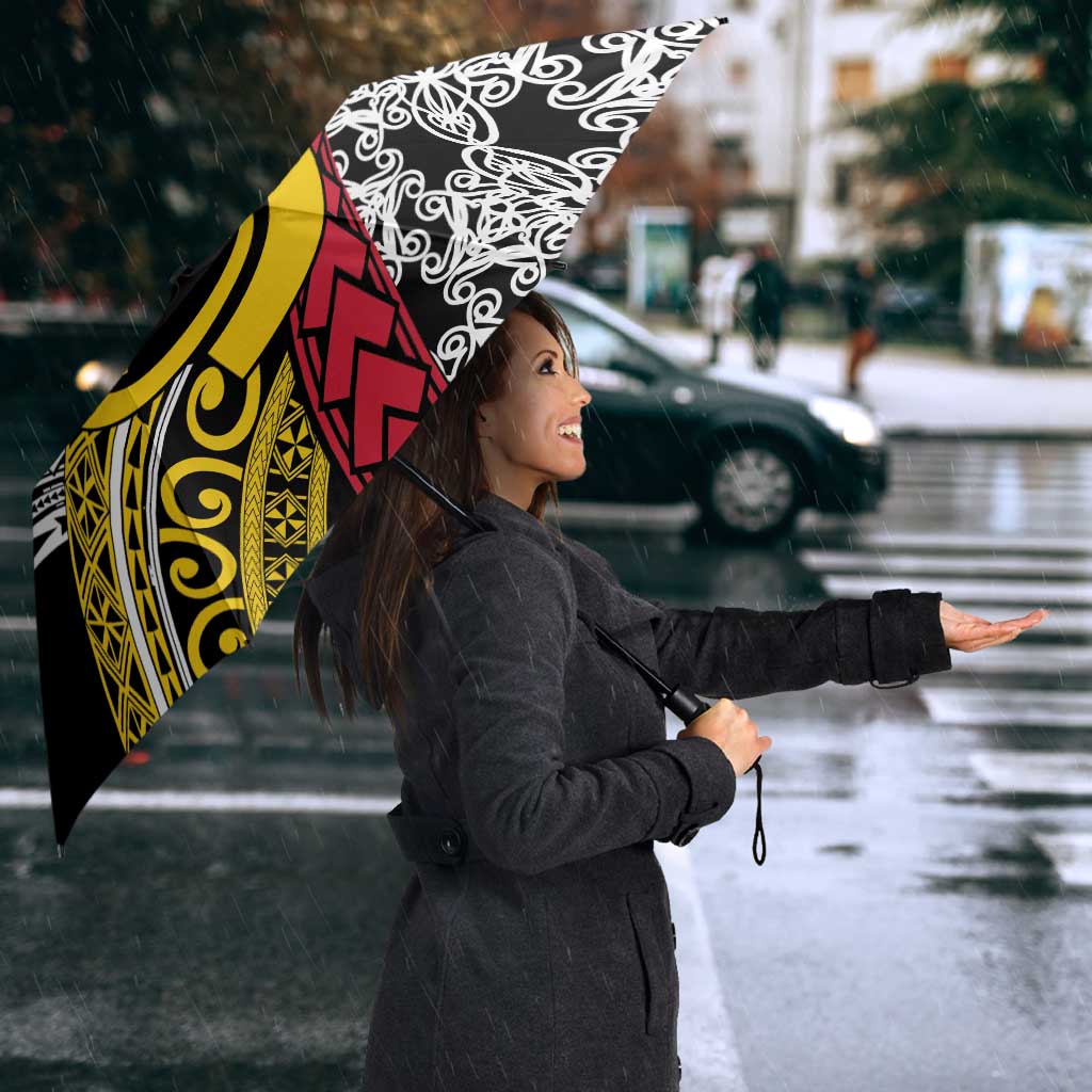 Vanuatu Proud to be Ni-van Personalised Umbrella with Mutis En Atan Patterns - Polynesian Pride