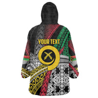 Vanuatu Proud to be Ni-van Personalised Wearable Blanket Hoodie with Mutis En Atan Patterns